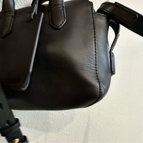 J. Crew Black Leather Harper Mini Satchel Crossbody - Picture 7 of 9